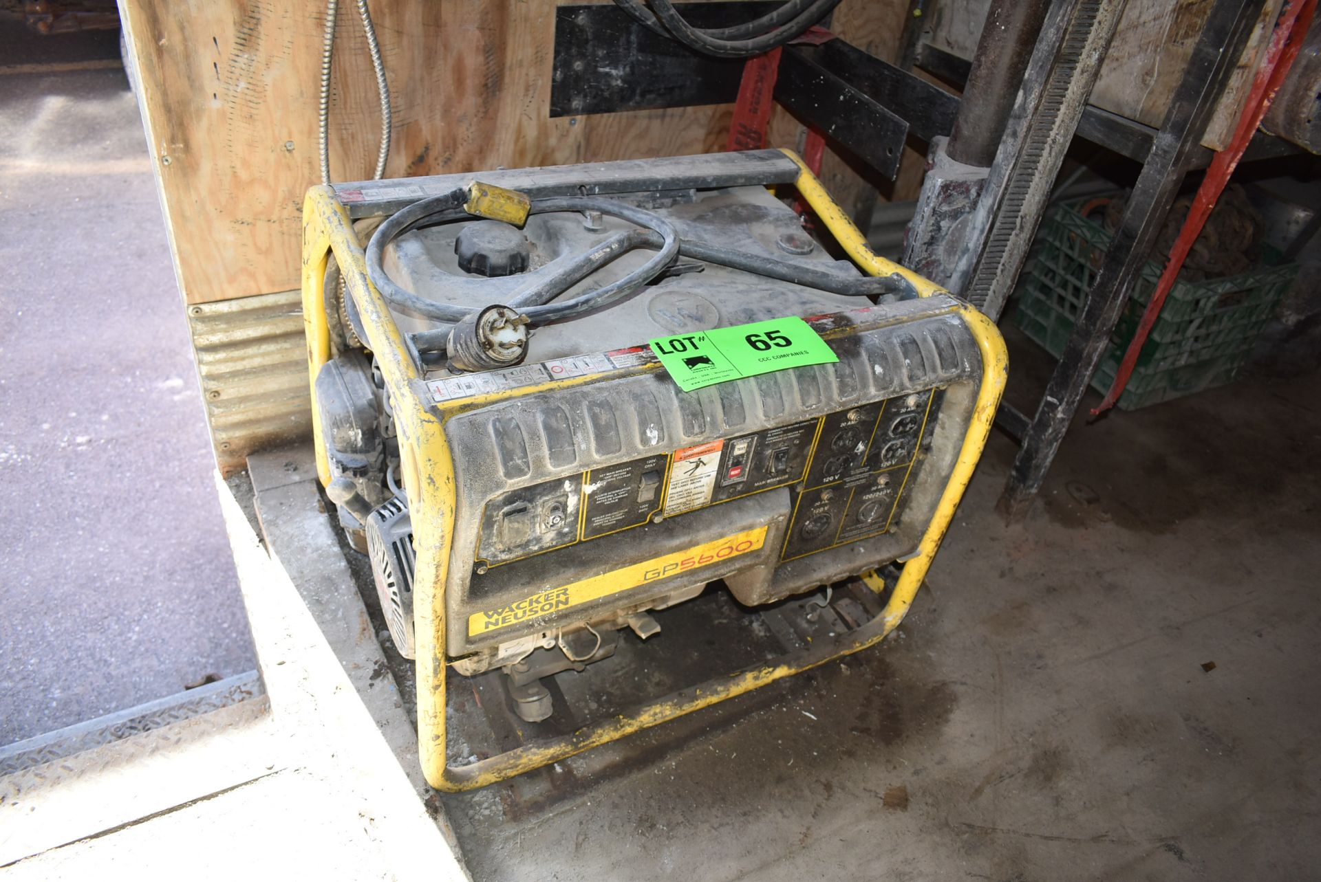 WACKER NEUSON GP5600 PORTABLE GAS POWERED GENERATOR, S/N N/A