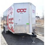 PULLRITE TANDEM AXEL ENCLOSED UTILITY TRAILER WITH RAMPS, VIN: 2L9EA16T8HL068129 (UNIT T-17)