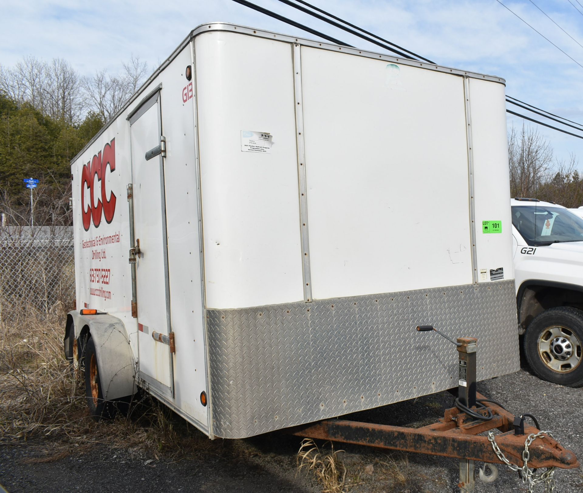 PULLRITE (2015) BB14 7' X 14' TANDEM AXLE ENCLOSED UTILITY TRAILER, VIN: 2L9EA14T5FL068067 (UNIT G- - Image 4 of 6