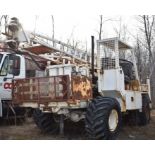 CENTRAL MINE EQUIPMENT MODEL CME 750 ATV RUBBER TIRE MOUNTED DRILL RIG WITH OPEN OPERATOR STATION,
