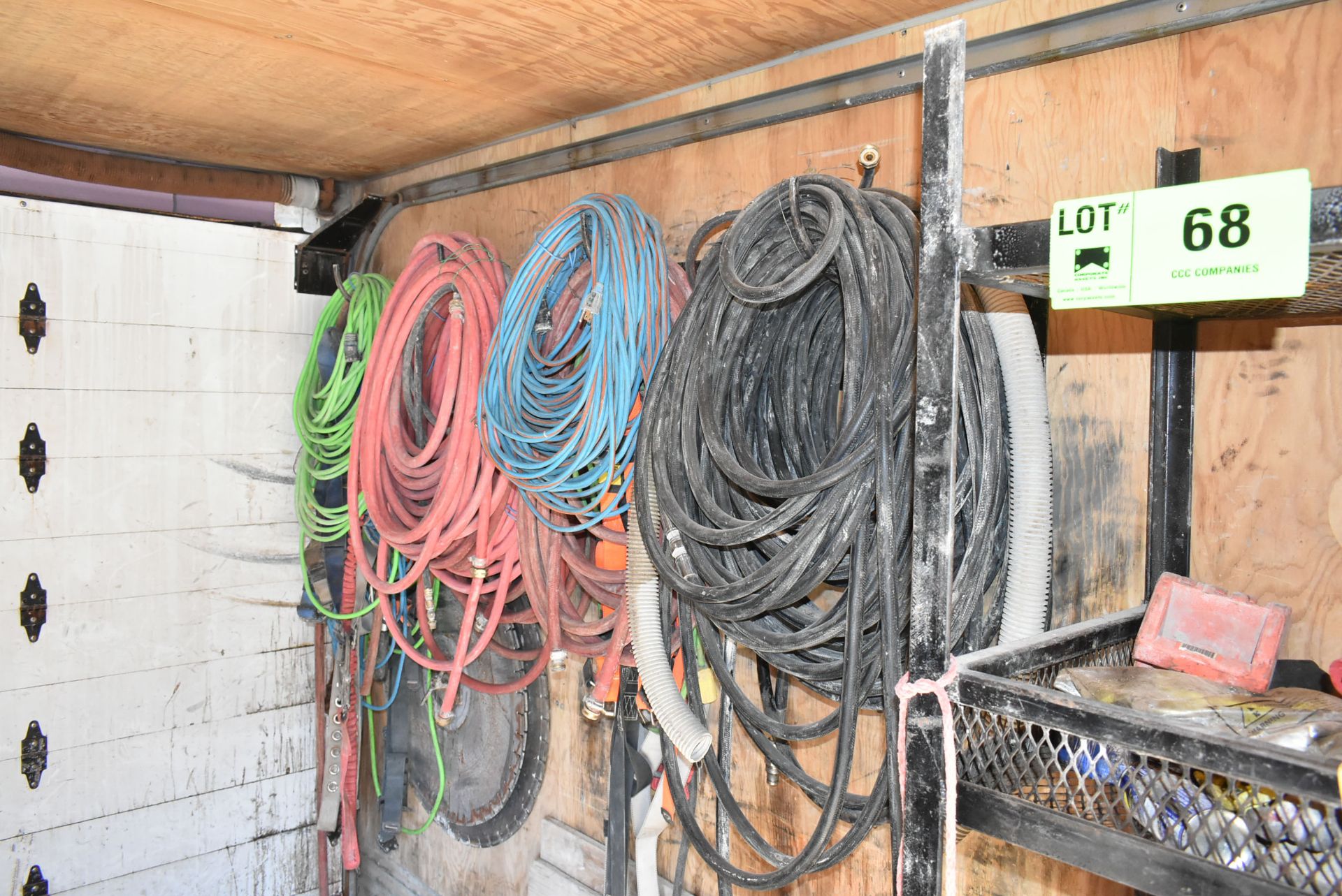 LOT/ REMAINING CONTENTS OF BOX CONSISTING OF JERRY CANS, HOSE, EXTENSION CORDS, SAFETY EQUIPMENT & - Image 2 of 5