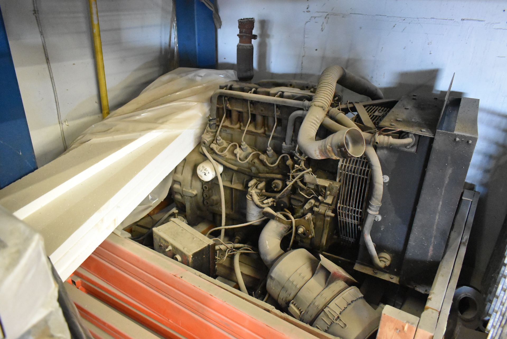 LOT/ CONTENTS OF SHELF CONSISTING OF DEUTZ BE4M 1011F DIESEL ENGINE, PALLET RACKING CROSS BEAMS & - Image 2 of 2