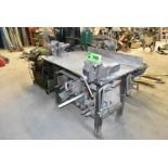 LOT/ WELDING TABLE WITH (2) BENCH VISES