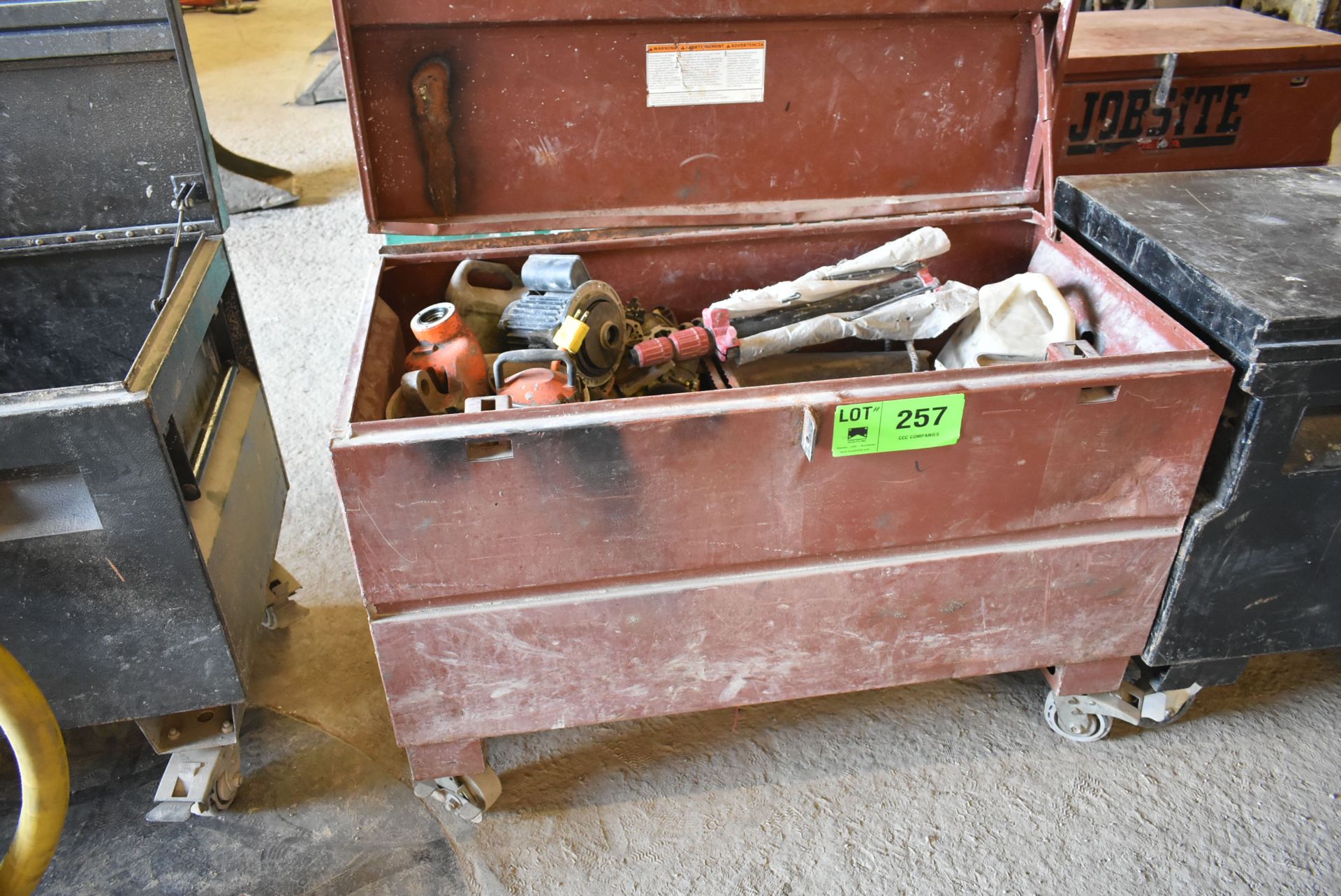 LOT/ JOB BOX WITH CONTENTS CONSISTING OF PARTS & COMPONENTS