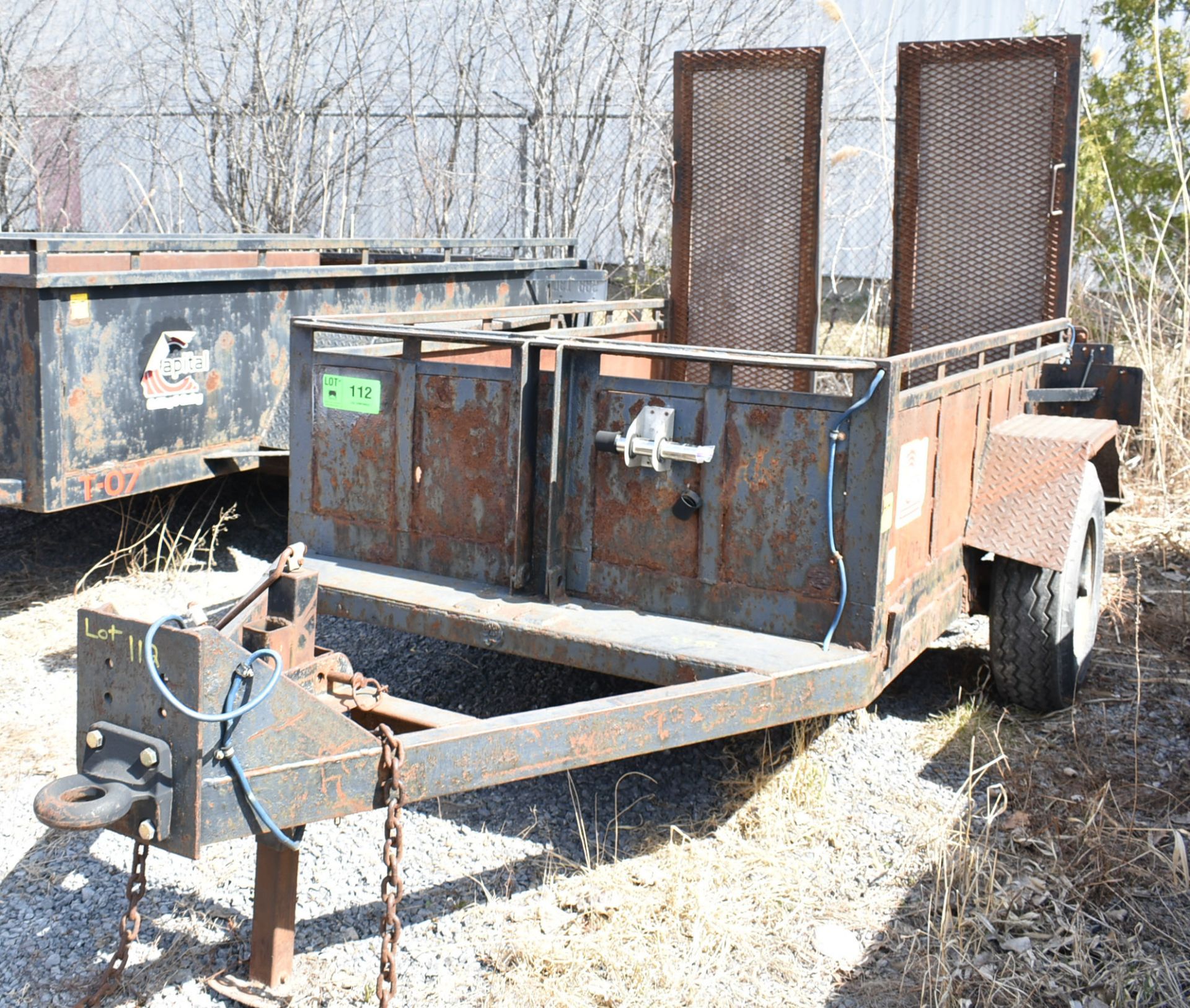 MFG UNKNOWN (2008) 8' SINGLE AXLE UTILITY TRAILER WITH RAMPS, VIN: 293052588