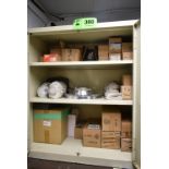 LOT/ CABINET WITH CONTENTS CONSISTING OF AIR FILTERS, OIL FILTERS & PARTS