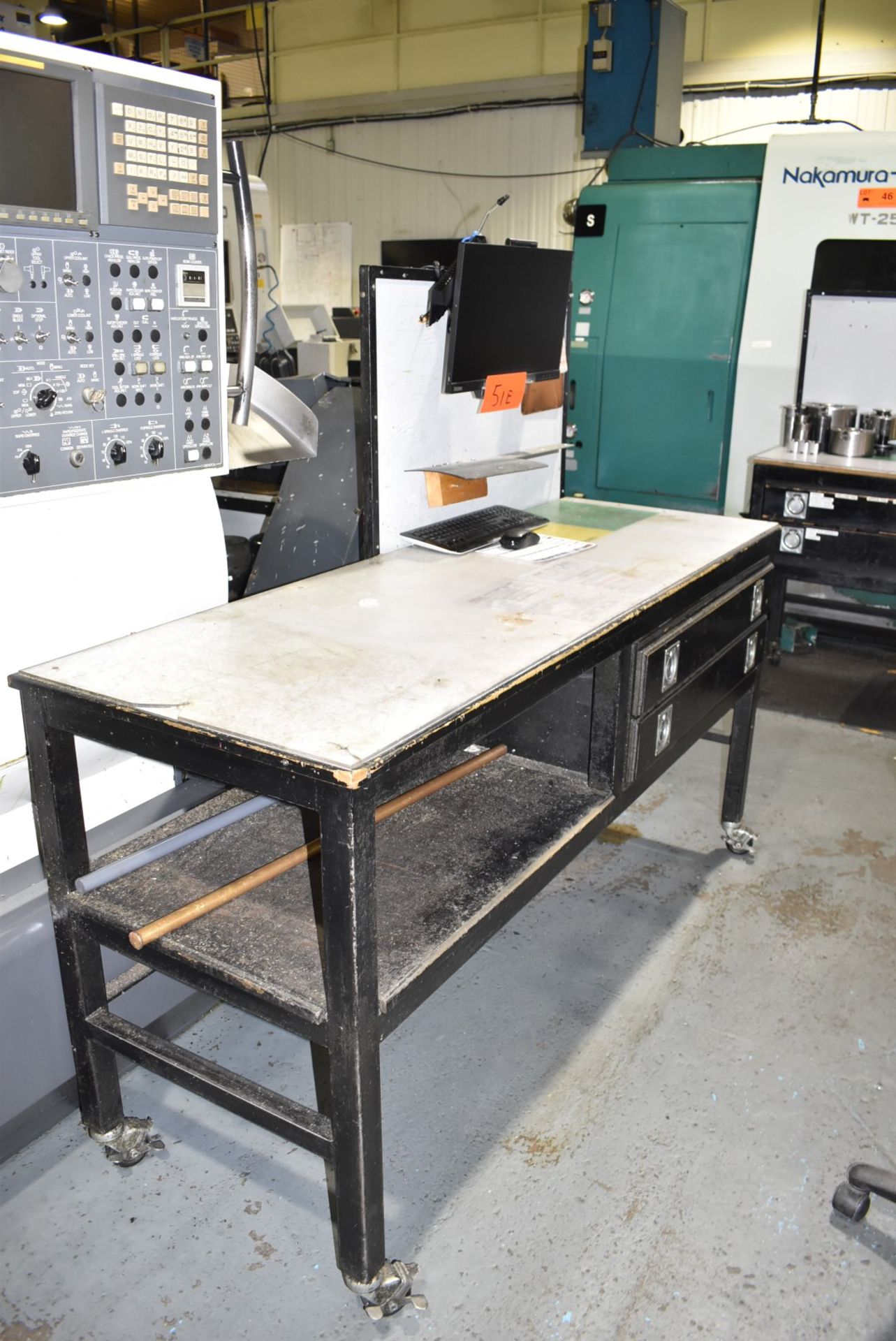 LOT/ WORKBENCH WITH MACHINE SUPPLIES - Image 2 of 2
