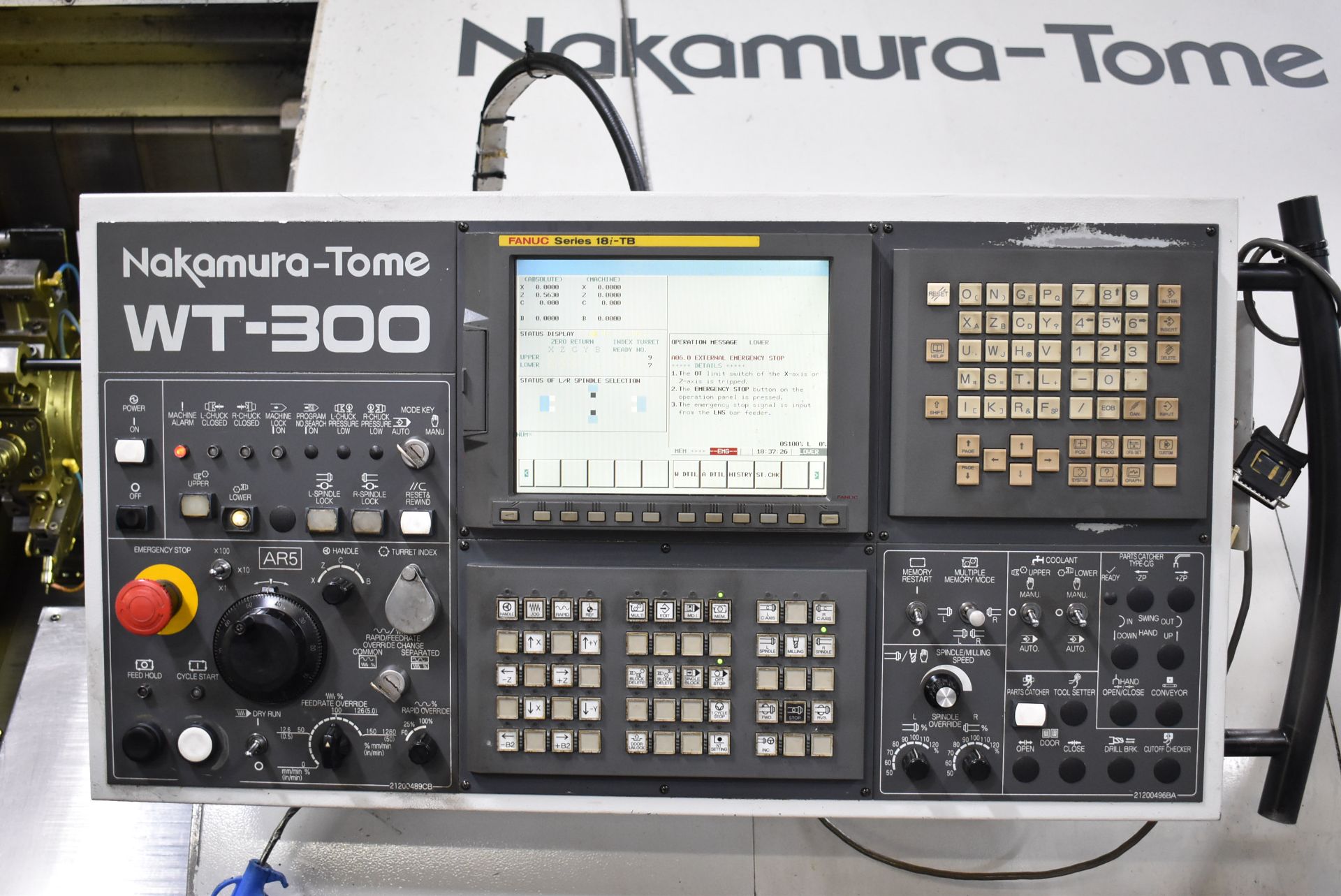 NAKAMURA-TOME (2007) WT-300 MMYS 7-AXIS OPPOSED SPINDLE AND TWIN TURRET CNC MULTI-TASKING CENTER - Image 7 of 15