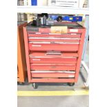 LOT/ ULTRA PRO ROLLING TOOLBOX WITH CONTENTS CONSISTING OF CHUCK JAWS & MACHINE ACCESSORIES