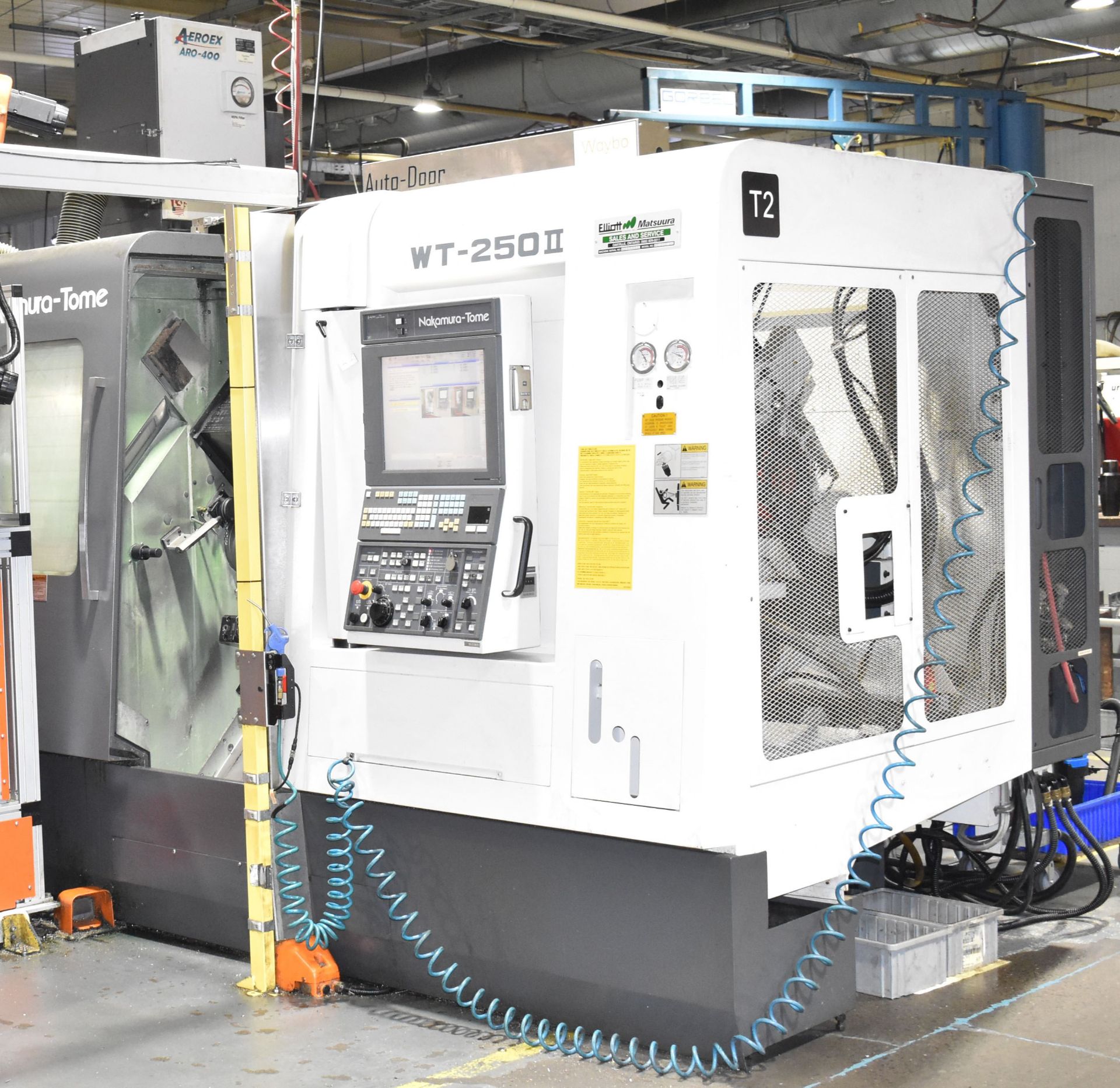NAKAMURA-TOME WT-250 II MULTI-AXIS OPPOSED SPINDLE AND TWIN TURRET CNC MULTI-TASKING CENTER WITH