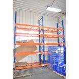 LOT/ (2) SECTIONS OF ADJUSTABLE PALLET RACKING (NO CONTENTS)