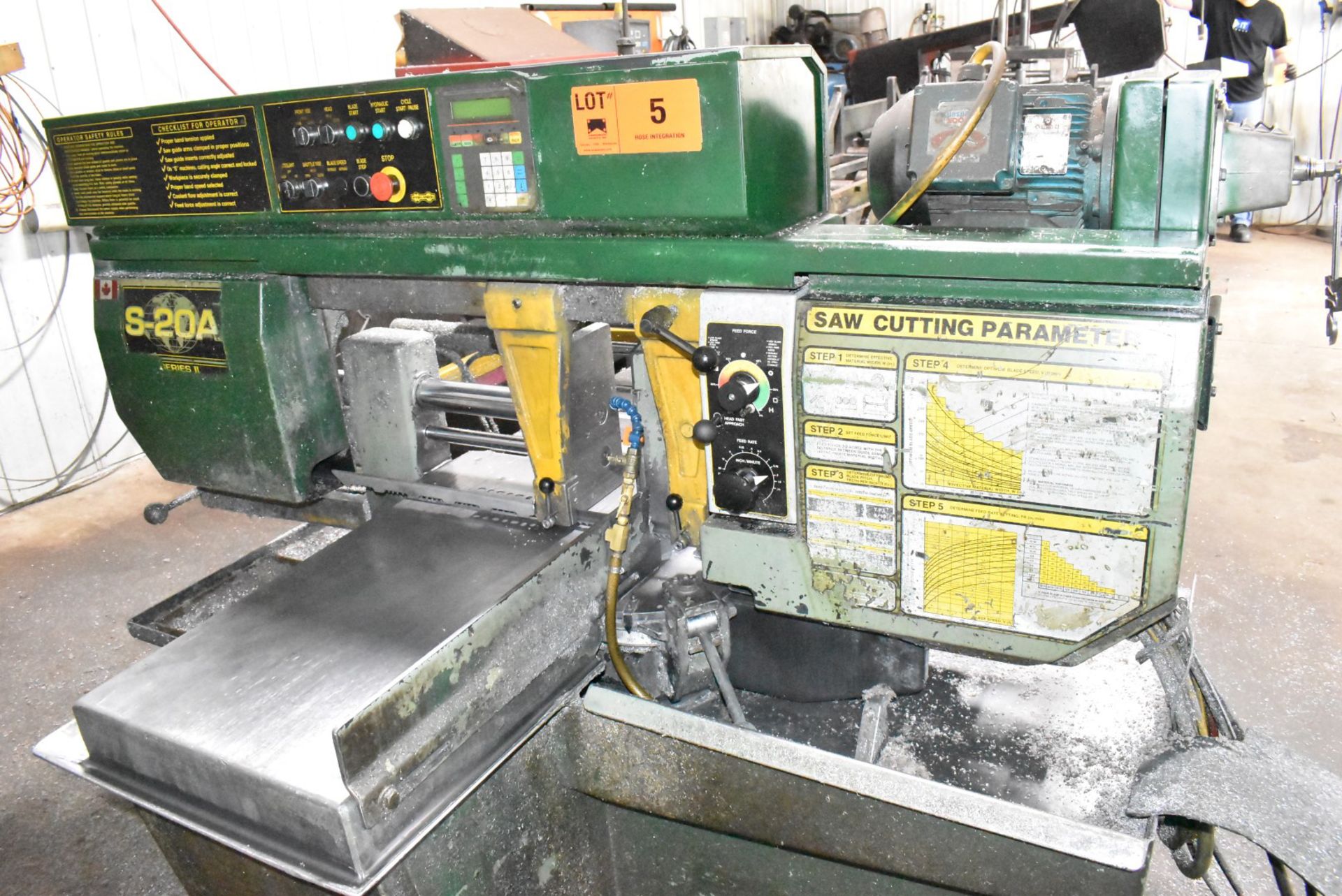 HYD-MECH S-20A HORIZONTAL BANDSAW WITH 3 & 2 HP MOTORS, 600V/3PH/60HZ, S/N 80400865 (CI) - Image 2 of 9