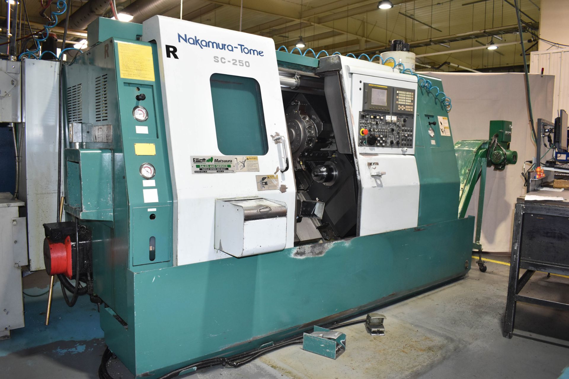 NAKAMURA-TOME SC-250 OPPOSED SPINDLE CNC TURNING AND LIVE MILLING CENTER WITH FANUC SERIES 18I-T CNC