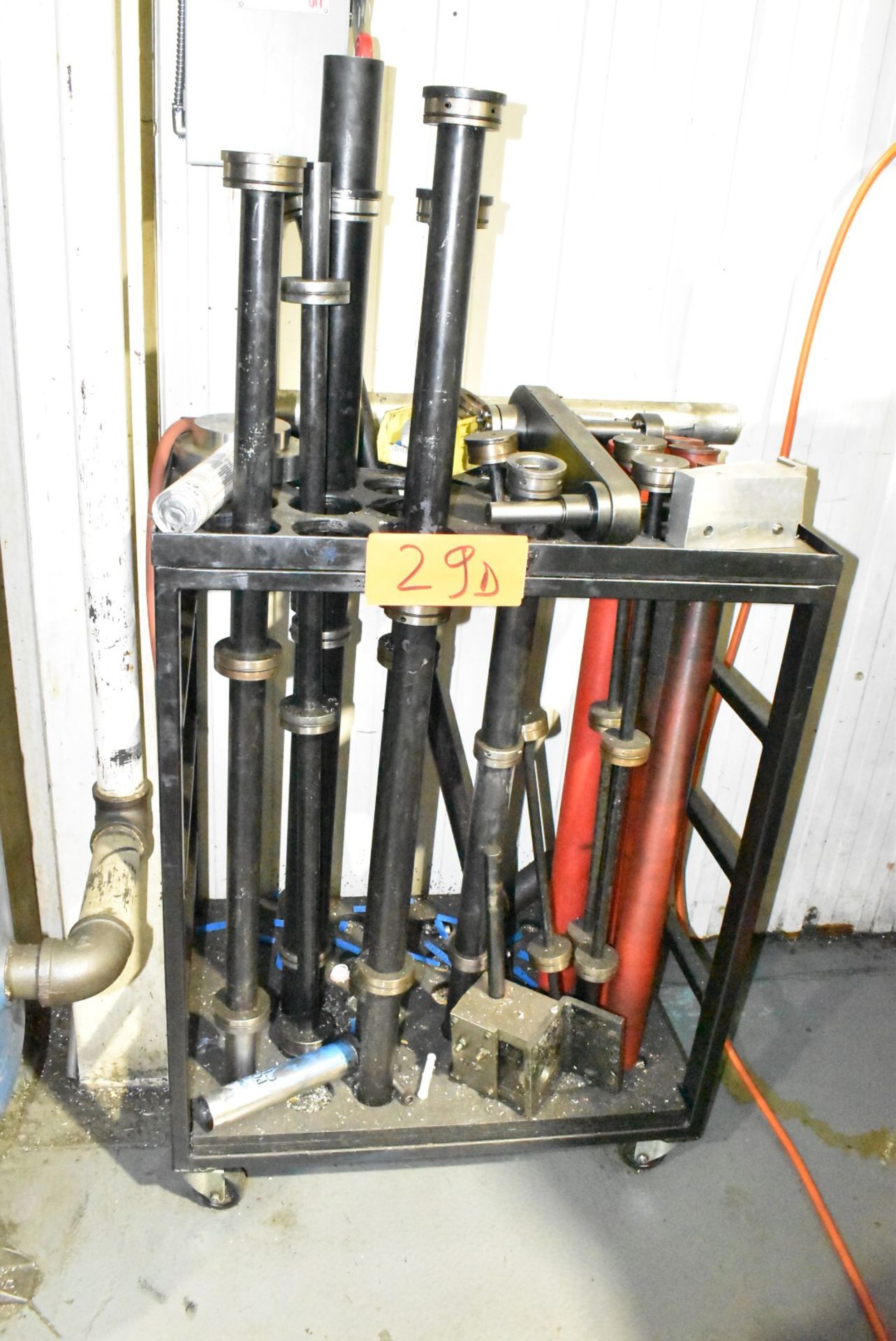 LOT/ CART WITH BAR FEED TUBES