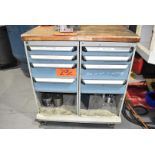 LOT/ ROLLING TOOL CABINET WITH MACHINE SUPPLIES