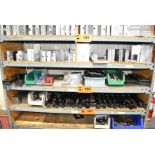 LOT/ CONTENTS OF SHELF CONSISTING OF CHICK VISE COMPONENTS