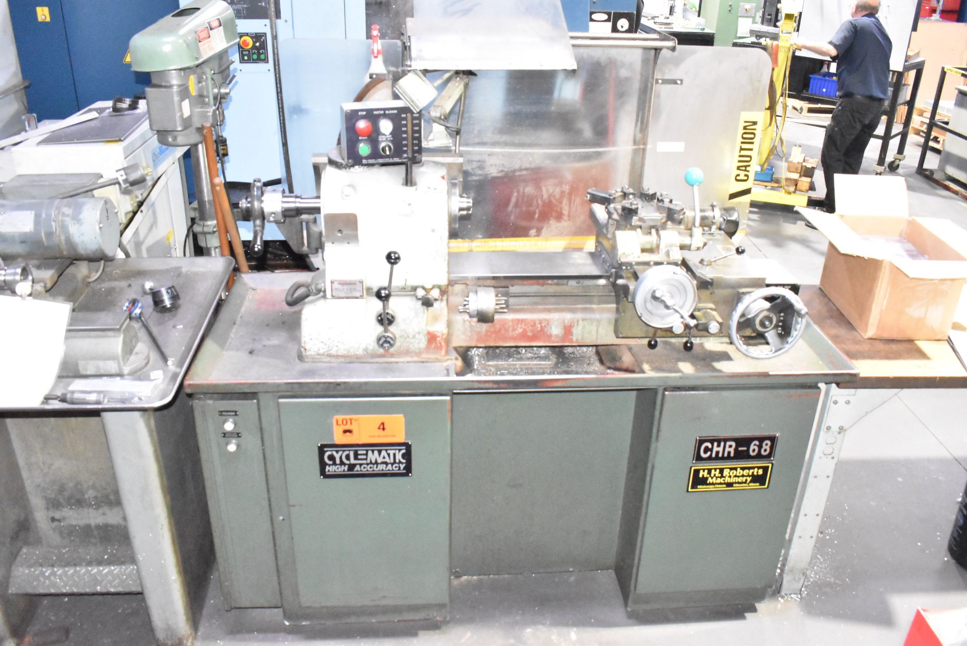 CYCLEMATIC CHR-68 PRECISION TURRET LATHE WITH SPEEDS TO 3,000 RPM, COOLANT, 8-STATION TURRET, 575V/