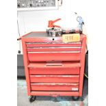 LOT/ ROLLING TOOLBOX WITH HAINBUCH SPRING COLLETS & MACHINE SUPPLIES