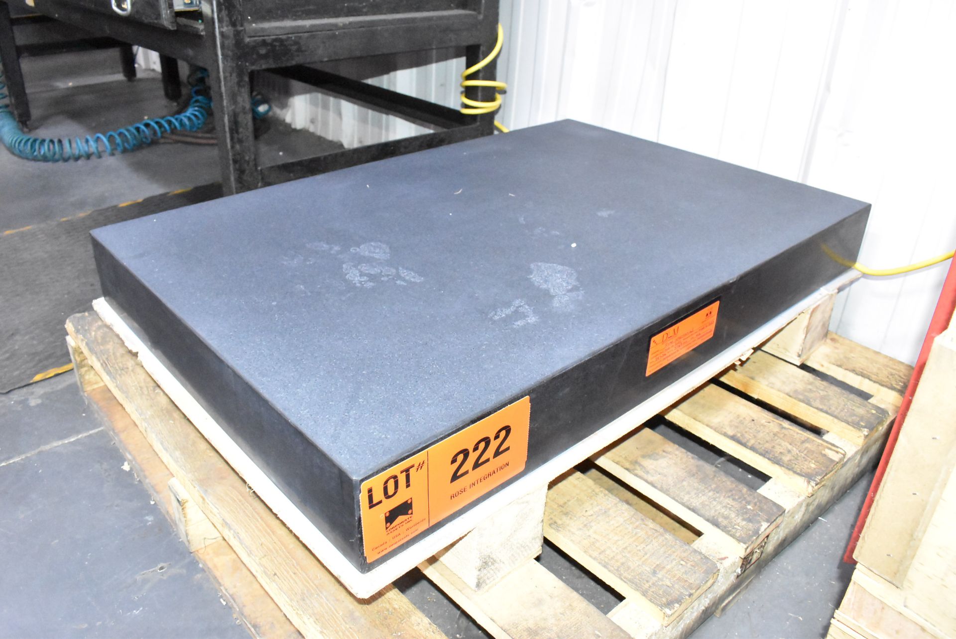 MFG UNKNOWN 24" X 36" X 4" GRANITE SURFACE PLATE, S/N N/A (NEW IN CRATE) [RIGGING FEE FOR LOT #222 -