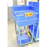 LOT/ CART WITH PARTS BINS