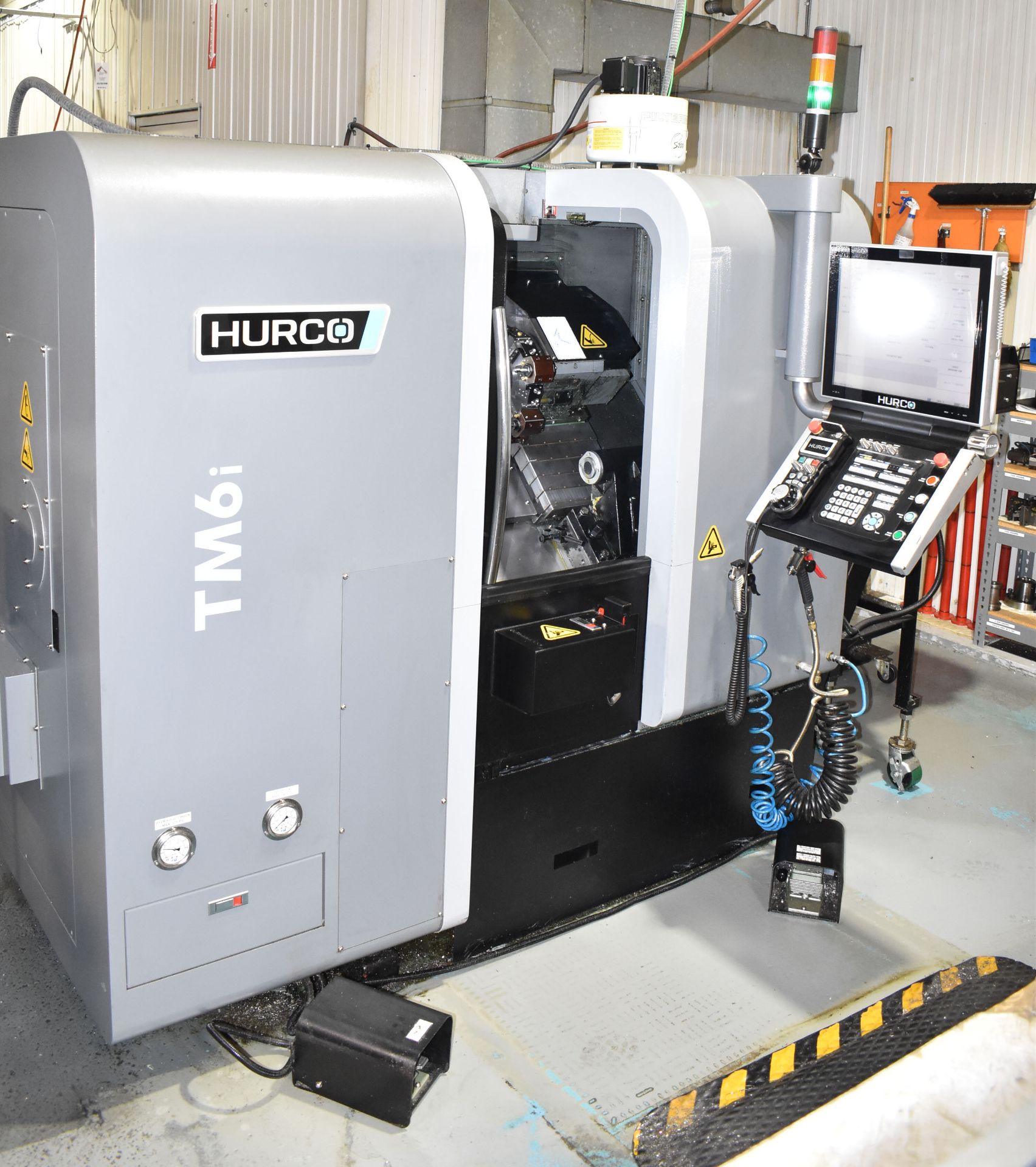 HURCO (INSTALLED NEW IN 2018) TM6I CNC TURNING CENTER WITH HURCO CNC CONTROL, 9" HYDRAULIC CHUCK,