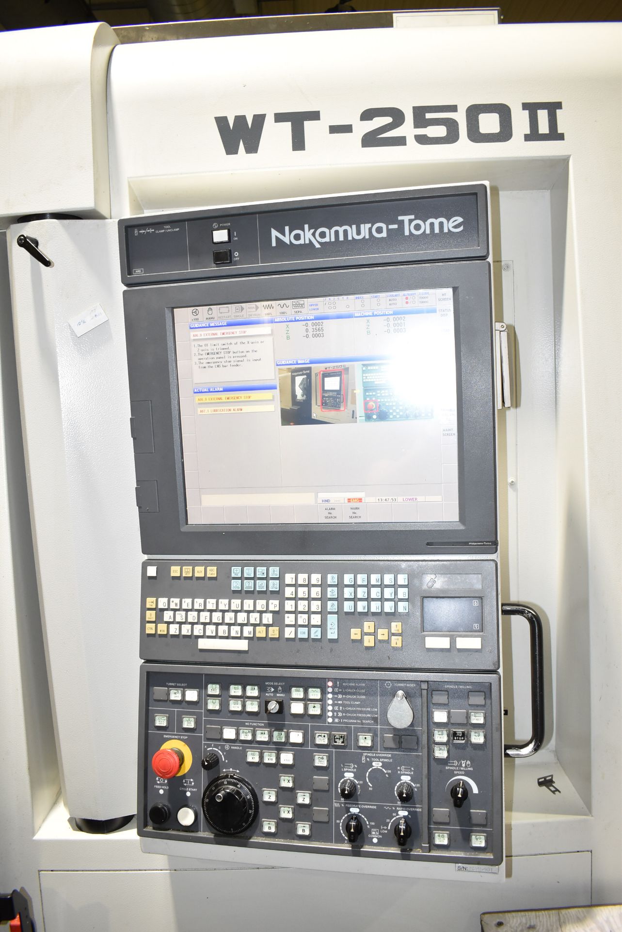 NAKAMURA-TOME WT-250 II MULTI-AXIS OPPOSED SPINDLE AND TWIN TURRET CNC MULTI-TASKING CENTER WITH - Image 7 of 15