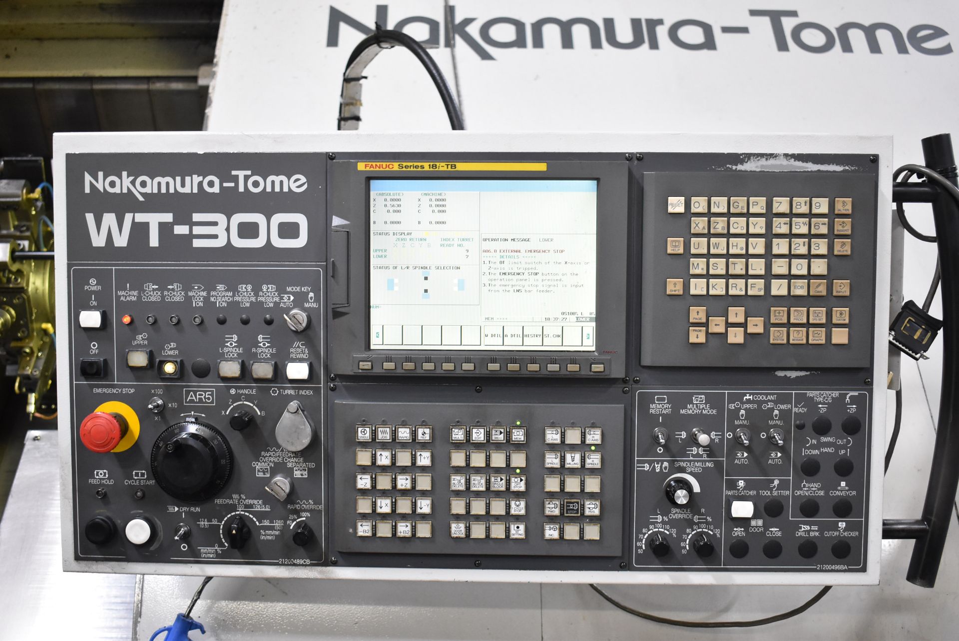 NAKAMURA-TOME (2007) WT-300 MMYS 7-AXIS OPPOSED SPINDLE AND TWIN TURRET CNC MULTI-TASKING CENTER - Image 8 of 15