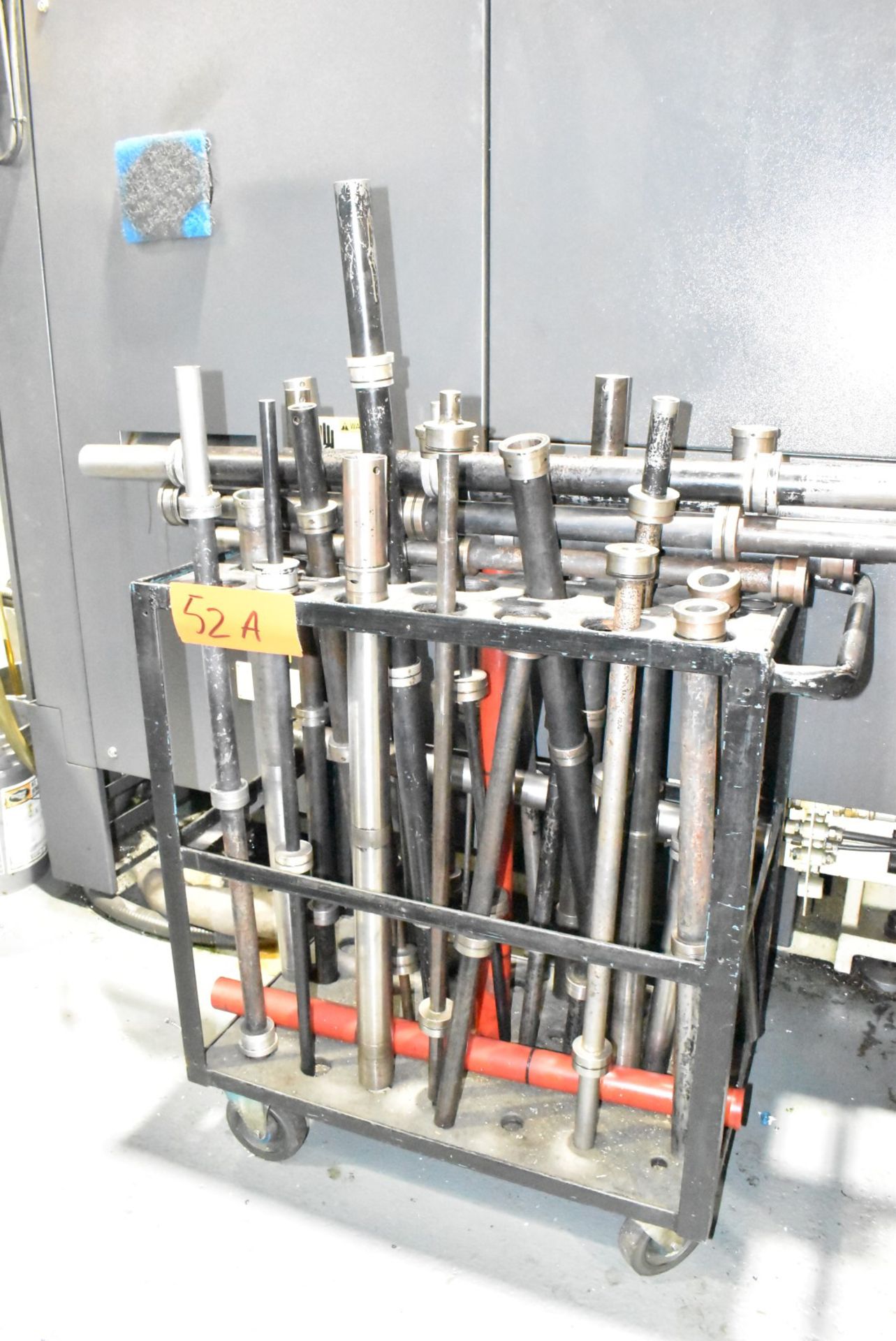 LOT/ CART WITH BAR FEEDER TUBES