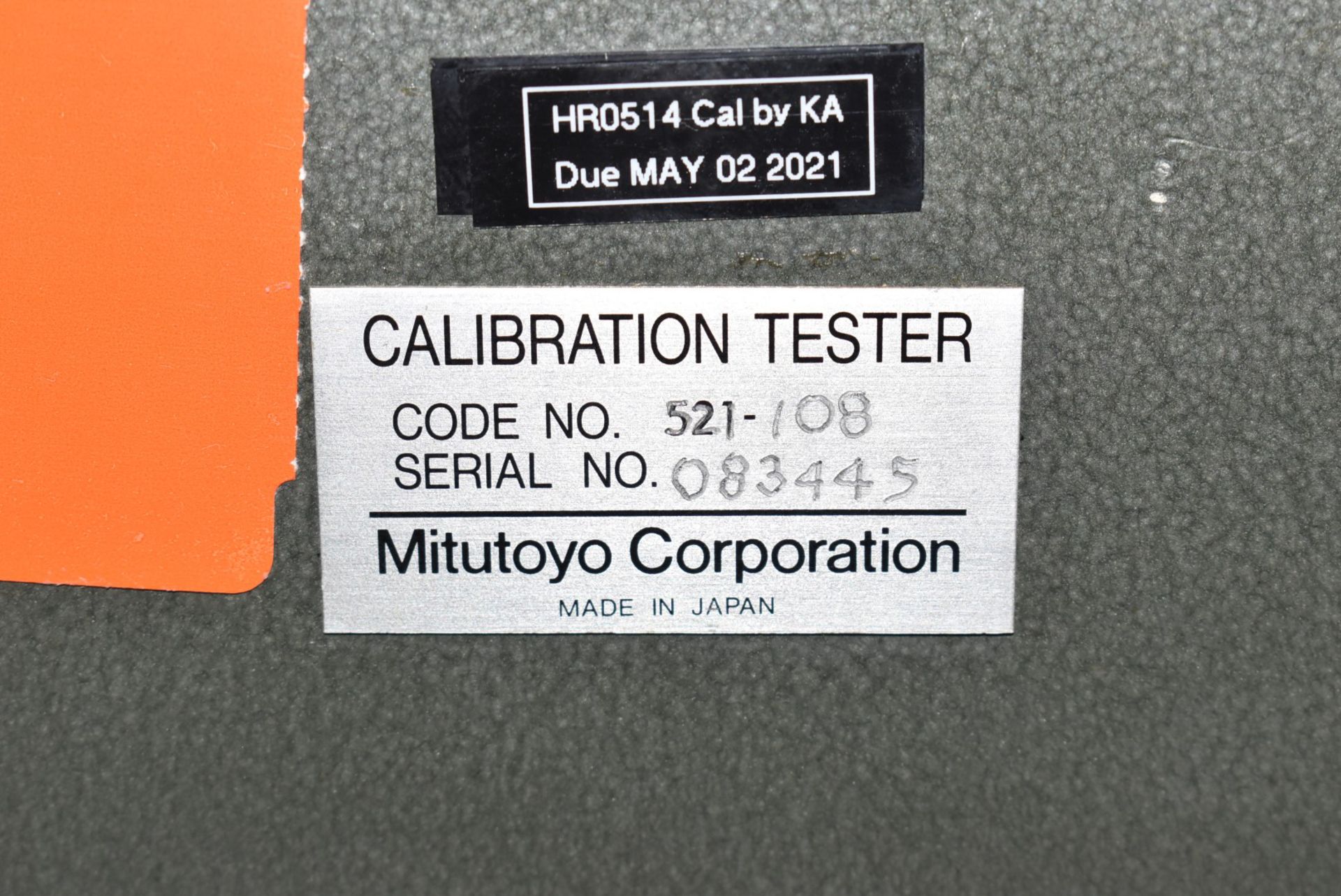 MITUTOYO 521-108 CALIBRATION TESTER, S/N 083445 - Image 3 of 3