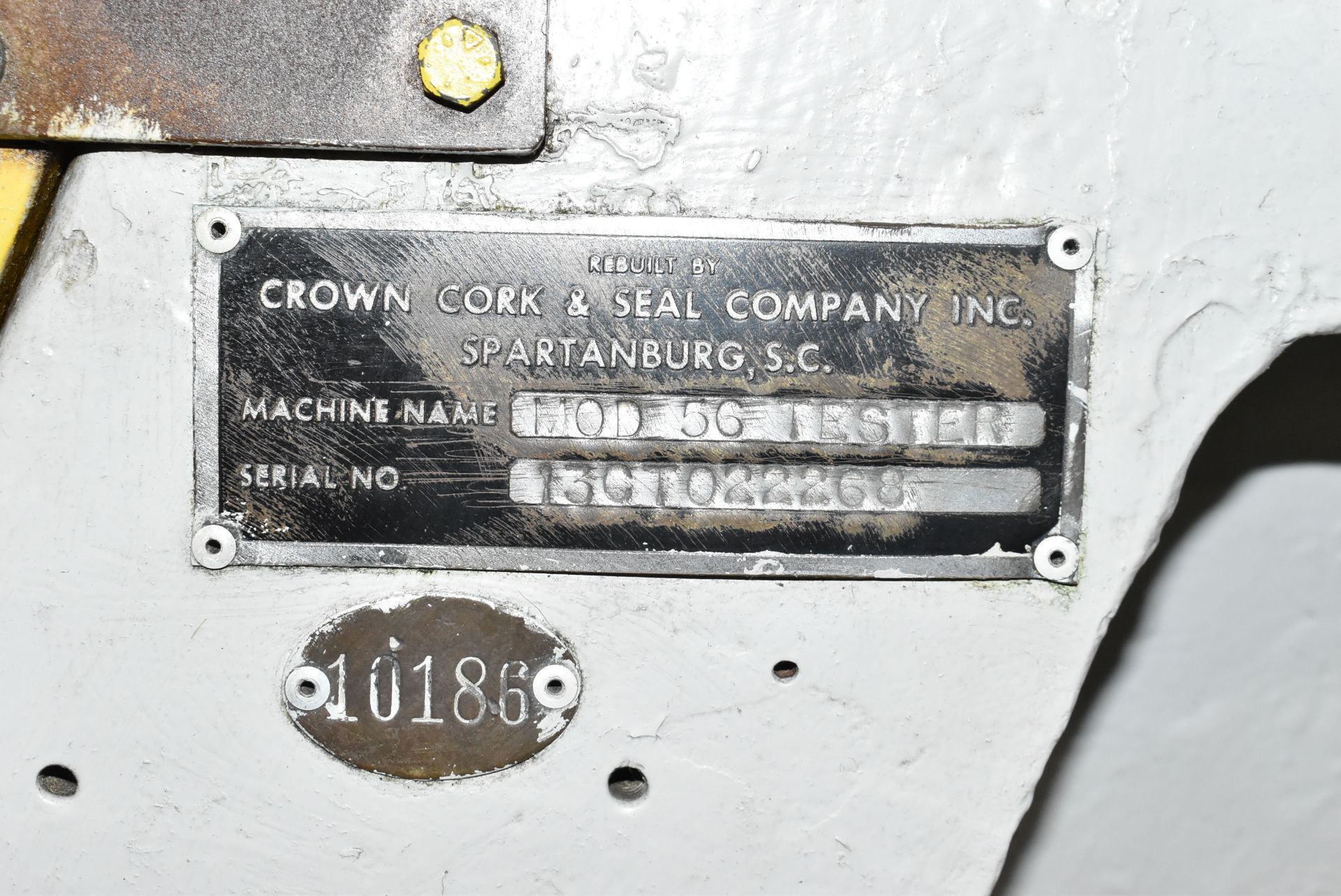 CROWN MODEL 56 CAN PRESSURE TESTER WITH 202 CAN DIAMETER, 36 POCKETS, 8.5" STROKE, UP TO 110 PSIG - Image 5 of 5