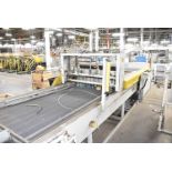 SARDEE INDUSTRIES 3500 PALLETIZER WITH ALLEN BRADLEY PANEL VIEW 600 TOUCH SCREEN CONTROL, BANNER