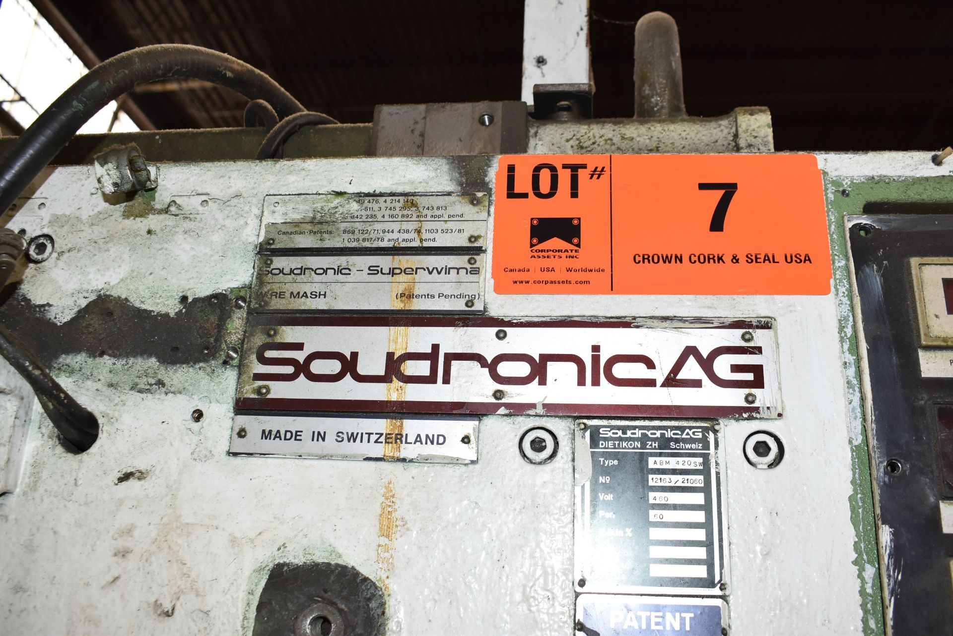 SOUDRONIC ABM 420 SW CAN BODY WELDER, S/N N/A (CI) (PARTS ONLY)(Located at 930 Beaumont Ave, - Image 10 of 13