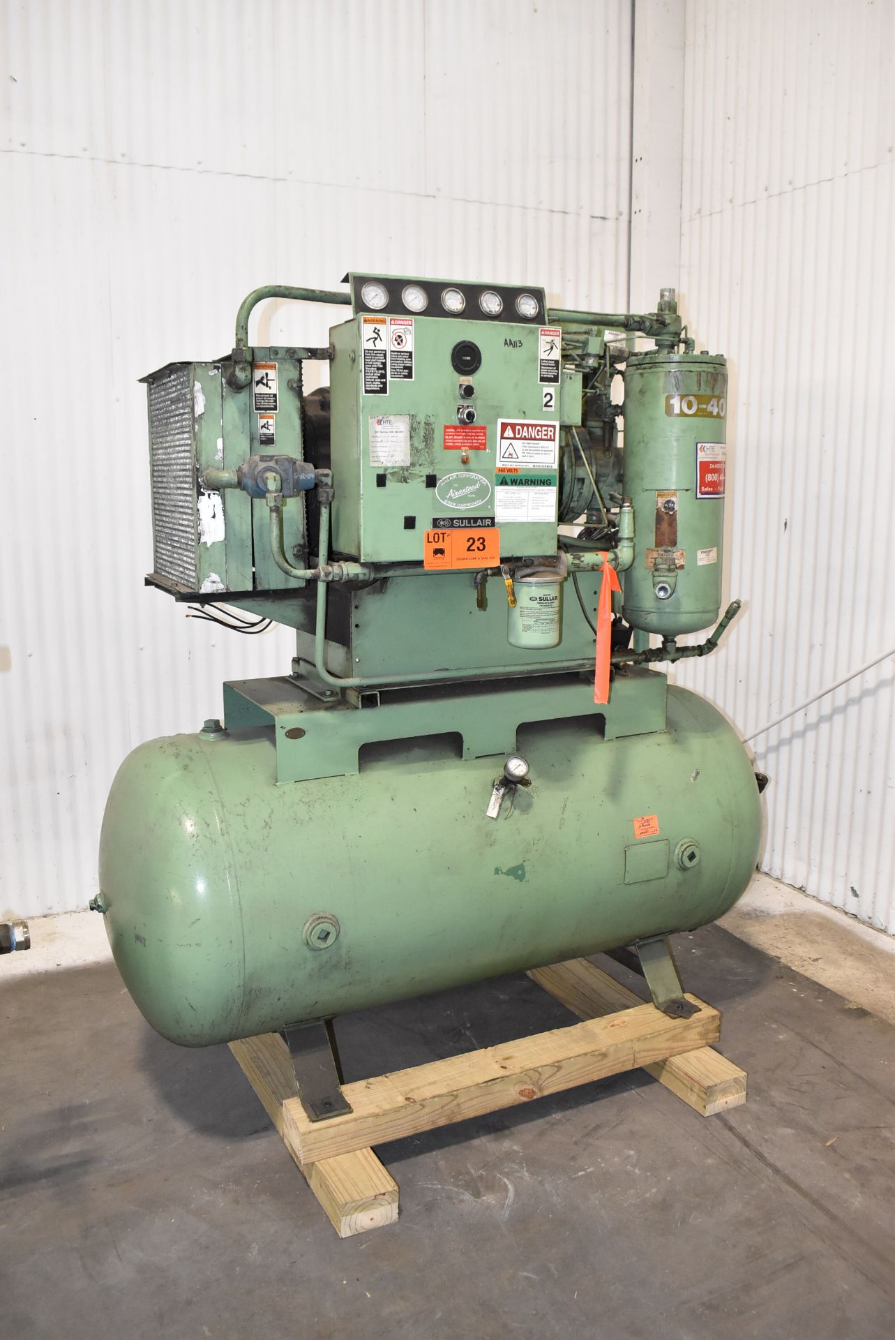 SULLAIR 10-40 ACAC 40HP ROTARY SCREW COMPRESSOR WITH 71395HRS ON METER, S/N 003-79397 - Image 2 of 6