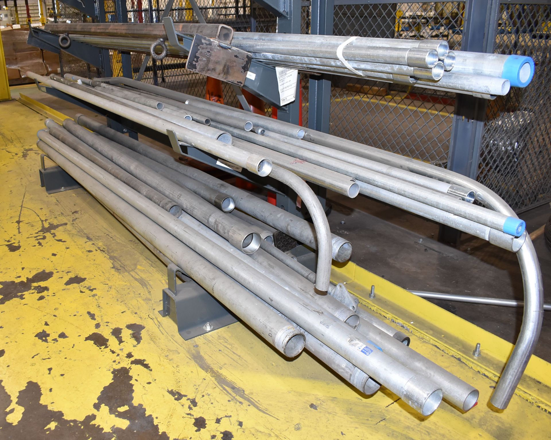 LOT/ 7 TIER ADJUSTABLE CANTILEVER MATERIAL RACK WITH CONTENTS CONSISTING OF CONDUIT AND META - Image 6 of 6