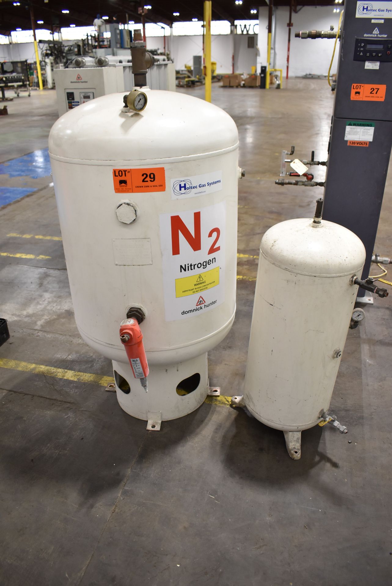 LOT/ (2) NITROGEN RECEIVER TANKS