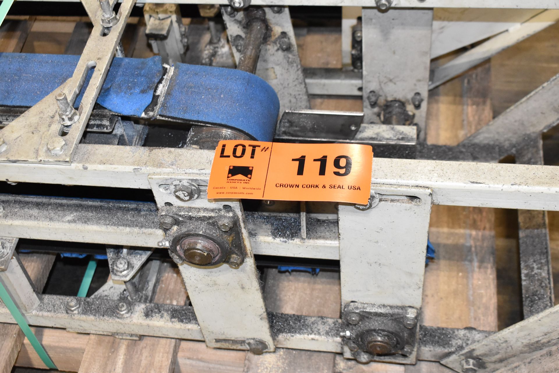 LOT/ INCLINE 4" BELT CONVEYOR, S/N N/A