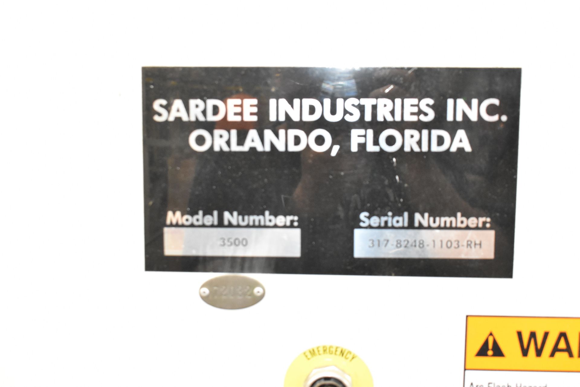 SARDEE INDUSTRIES 3500 PALLETIZER WITH ALLEN BRADLEY PANEL VIEW 600 TOUCH SCREEN CONTROL, BANNER - Image 21 of 27