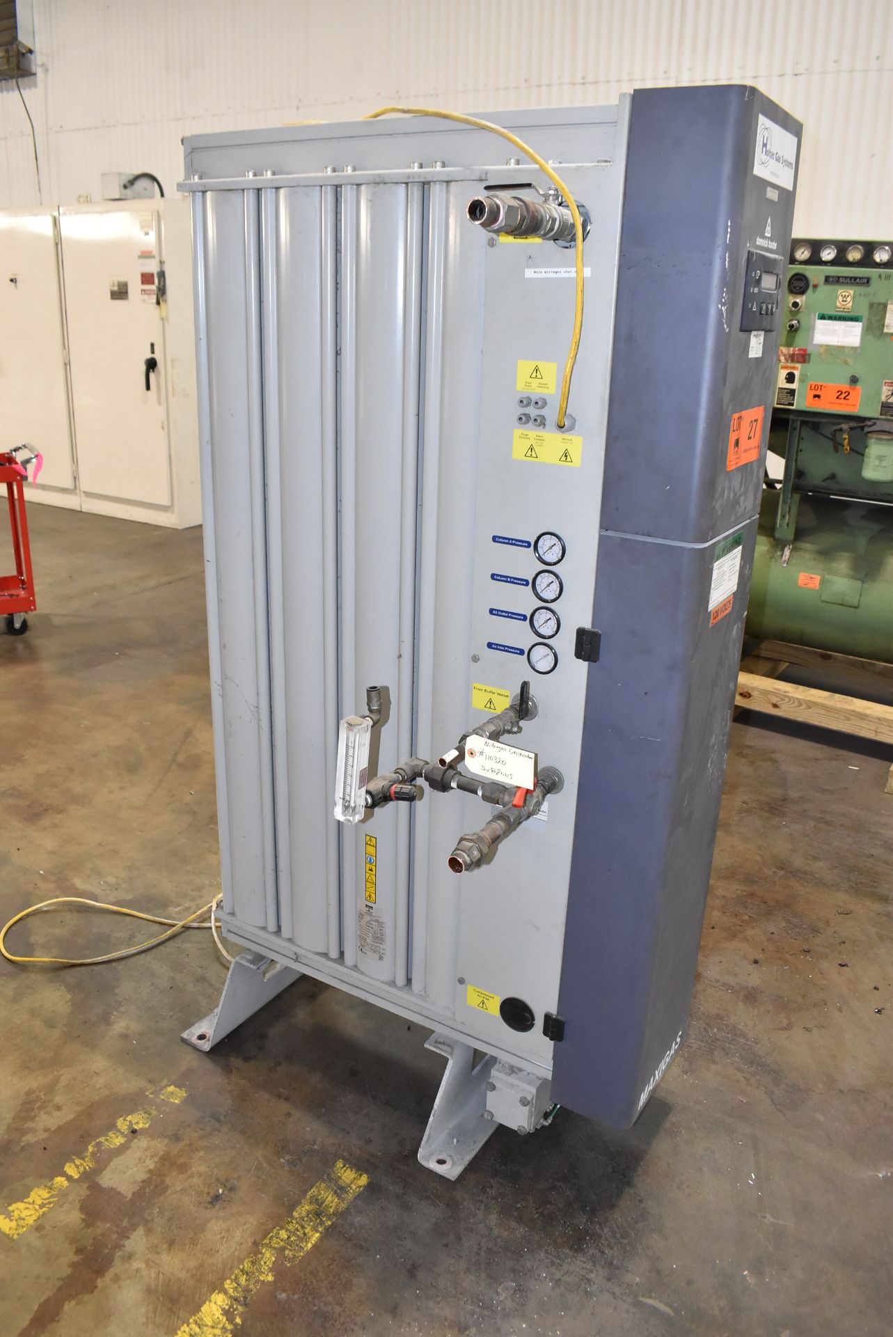 DOMNICK HUNTER MAXIGAS 108NCALL NITROGEN GENERATOR WITH 210 LITER MAX VOLUME, S/N 08MX0061 - Image 4 of 5