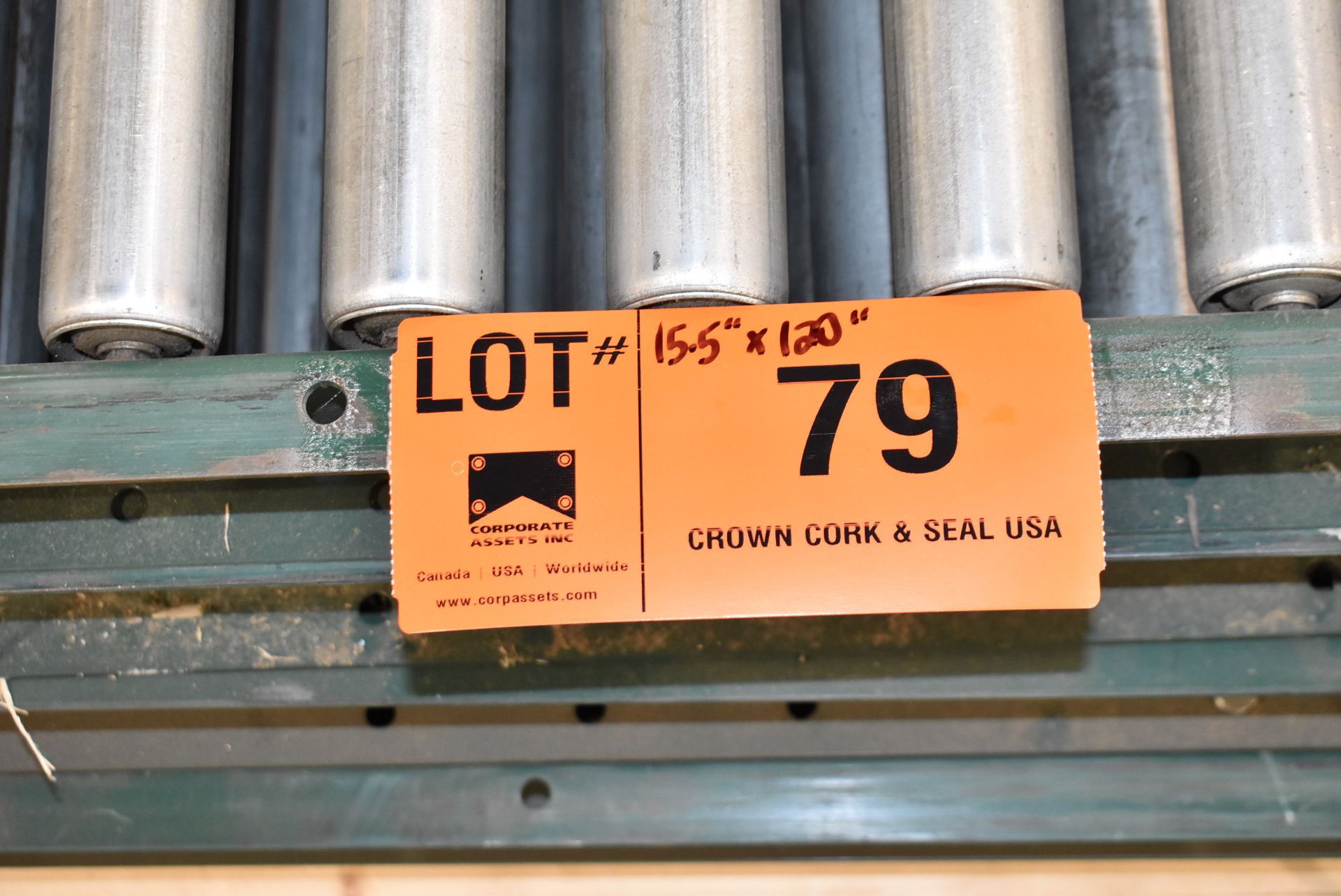 LOT/ ASHLAND 15.5"X120" ROLLER CONVEYOR