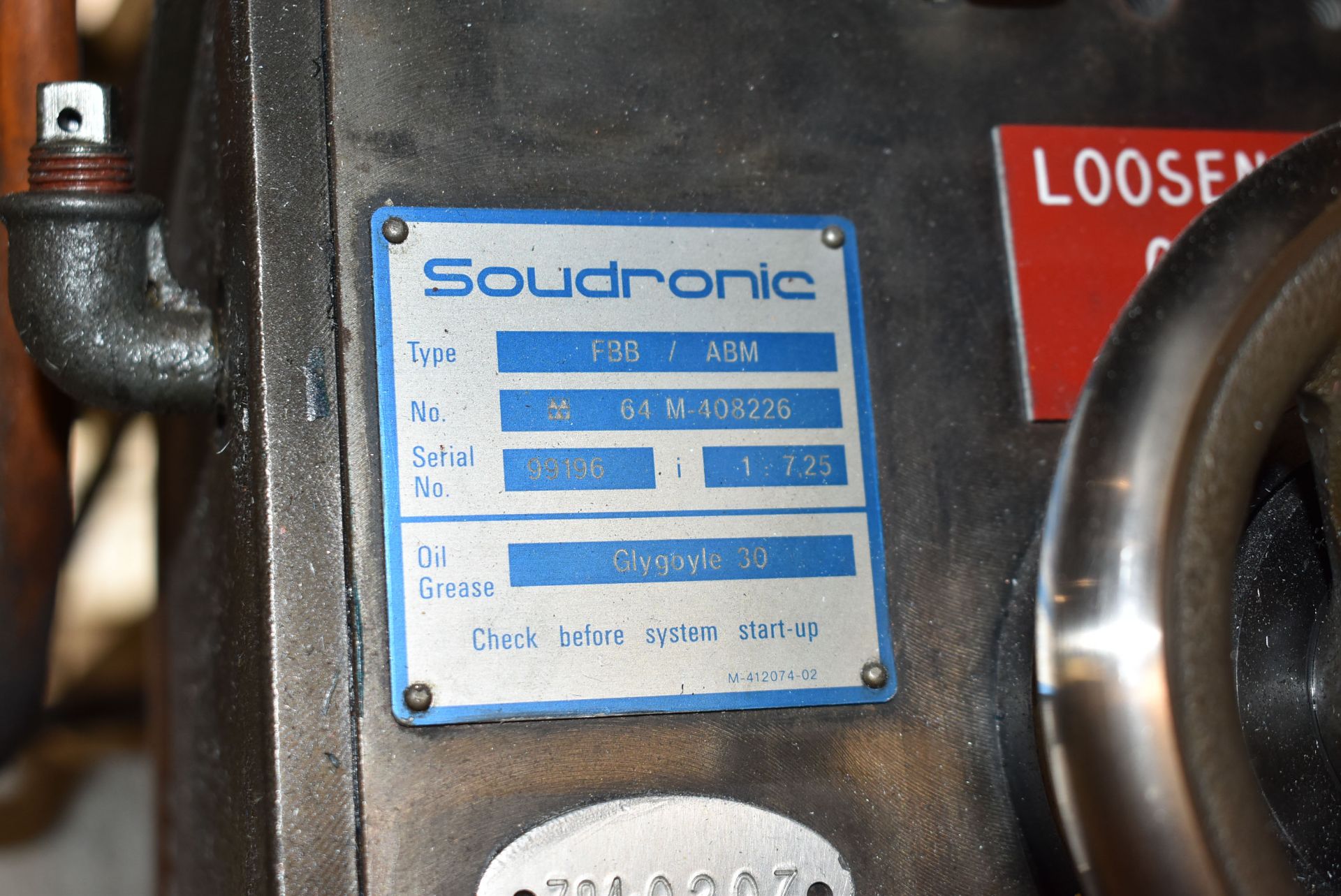 SOUDRONIC ABM270 SW CAN WELDER WITH FEEDER, SOUDRONIC TOUCH SCREEN PLC CONTROL, SET UP ON 65MM, 60 - Image 14 of 23