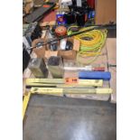 LOT/ CONTENTS OF PALLET WELDING ELECTRODES, PNEUMATIC HOSE, CHAIN FALL AND GRINDING WHEELS