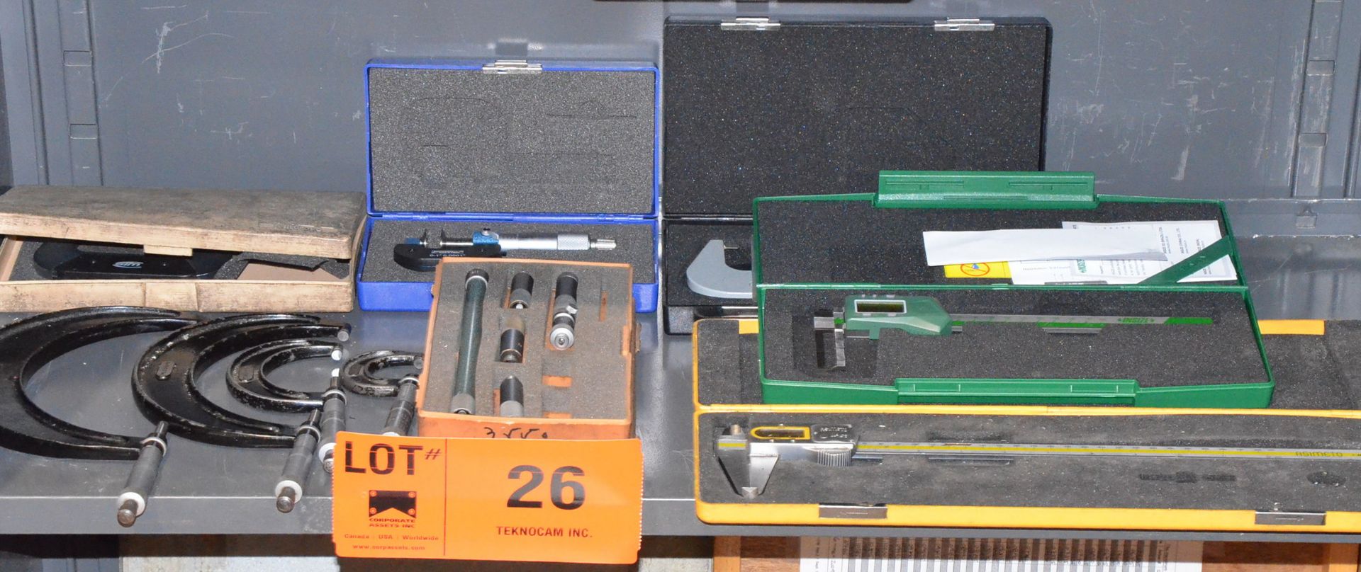 LOT/ INSPECTION EQUIPMENT - INCLUDING OUTSIDE MICROMETERS, DIGITAL VERNIER CALIPERS