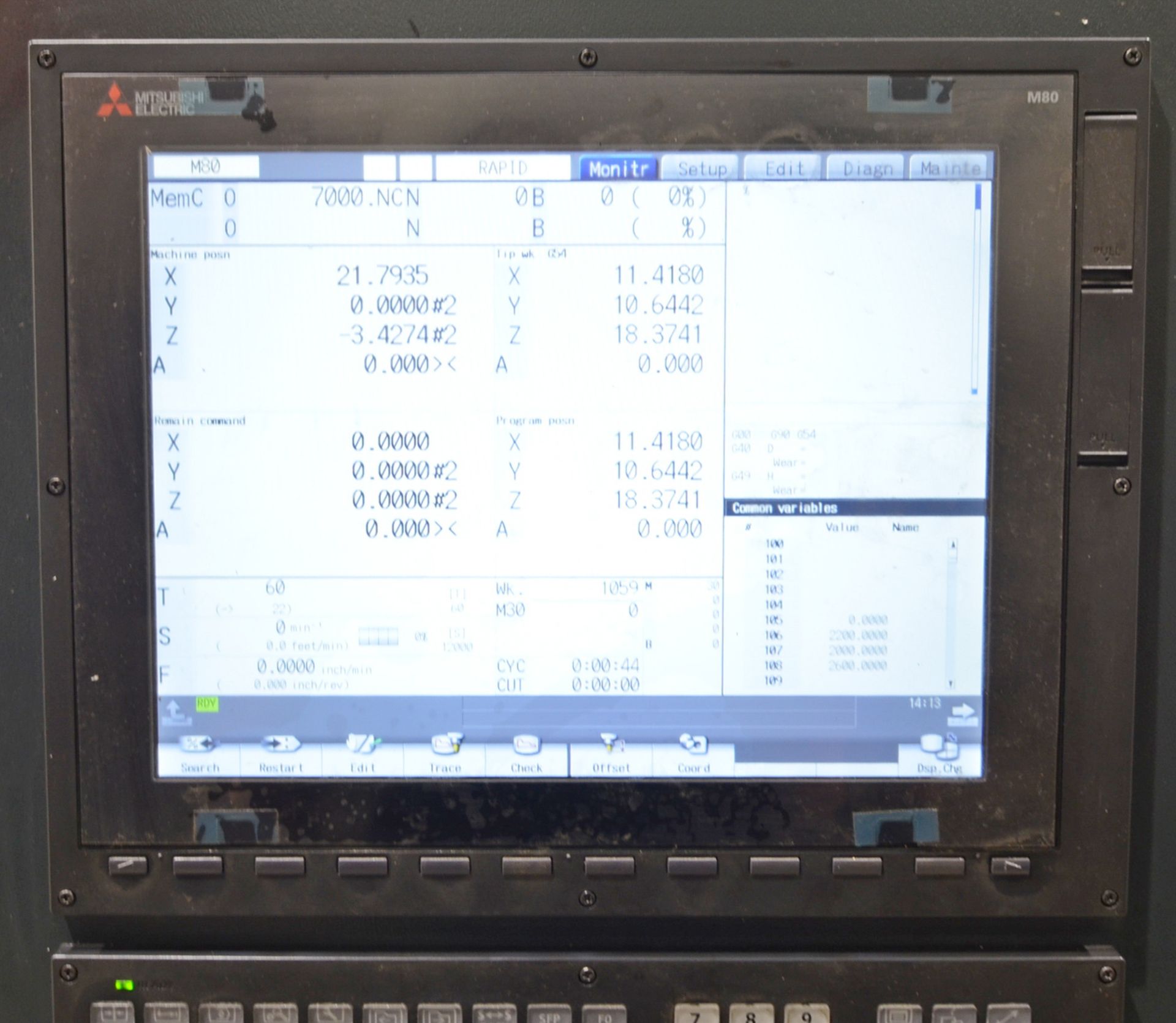 MAXMILL (2018) HQM-1060 HIGH SPEED CNC VERTICAL MACHINING CENTER WITH MITSUBISHI M80 CNC CONTROL, - Image 6 of 10