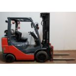 TOYOTA (2015) 8FGCU30 6,000 LB. CAPACITY LPG FORKLIFT WITH 187" MAX. LIFT HEIGHT, 3-STAGE MAST, SIDE