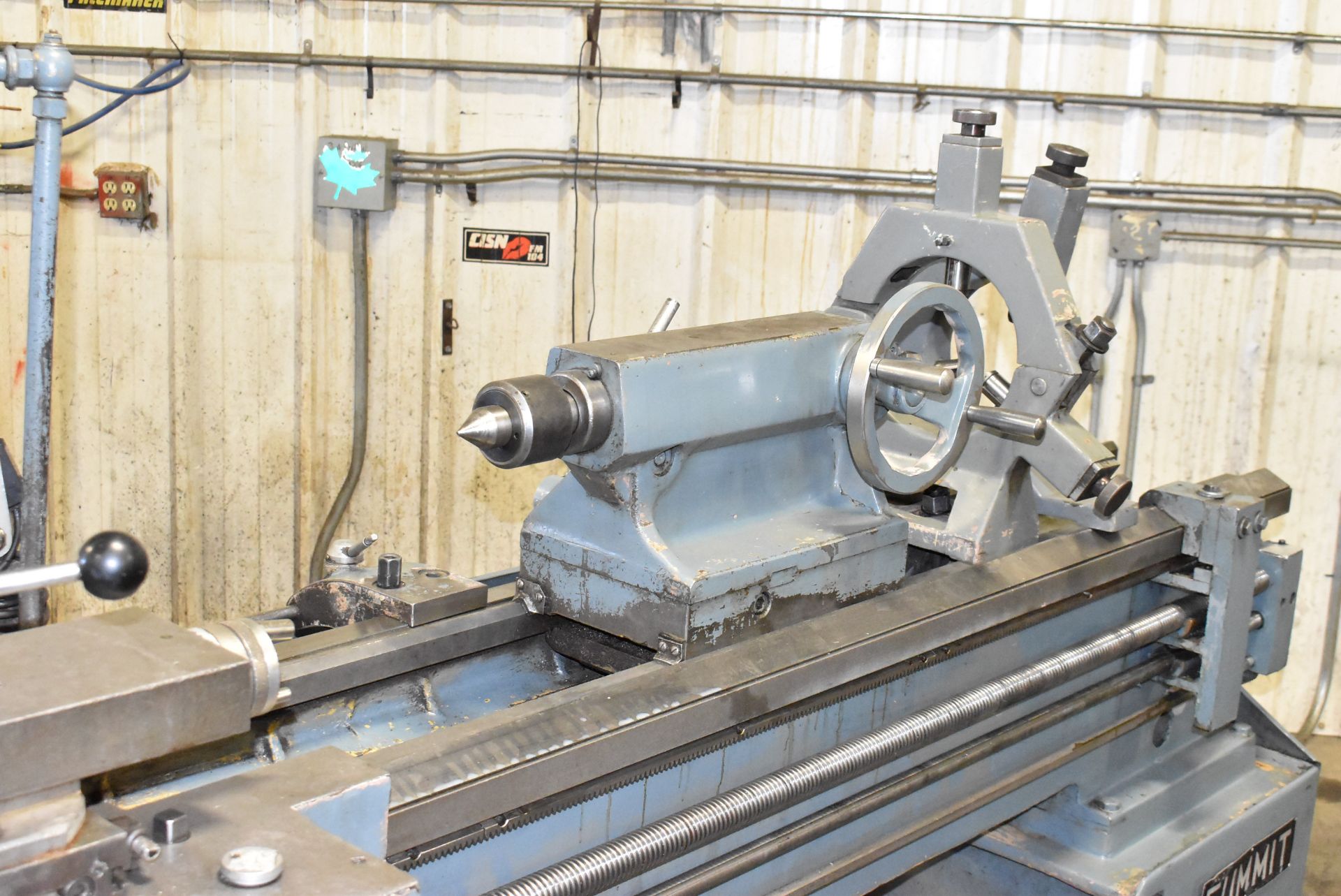 SUMMIT GAP BED ENGINE LATHE WITH 20" SWING OVER BED, 28" SWING IN GAP, 88" DISTANCE BETWEEN CENTERS, - Image 7 of 10