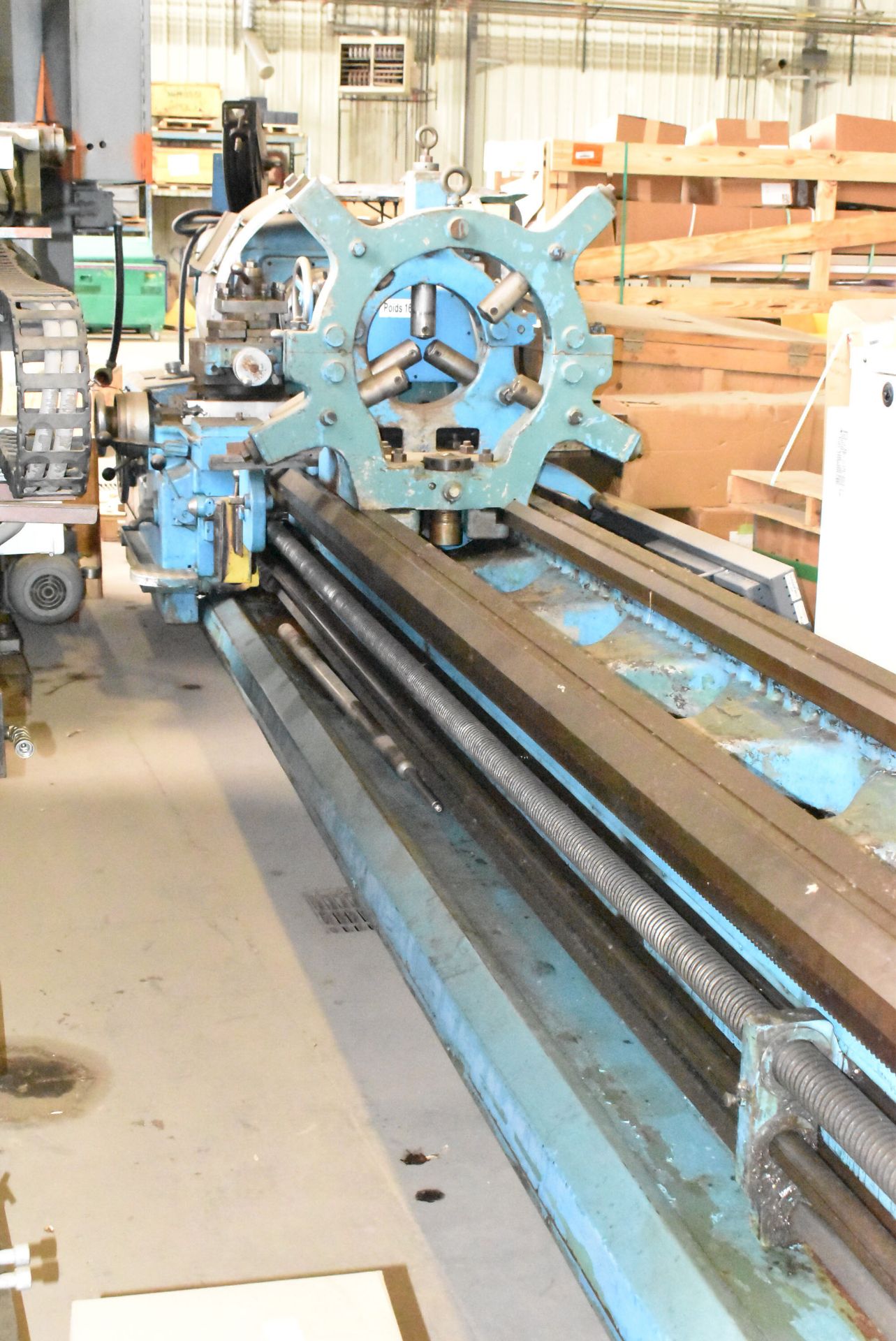 MONARCH 3220X216 ENGINE LATHE WITH 32" SWING OVER BED, 216" DISTANCE BETWEEN CENTERS, 3.5" SPINDLE