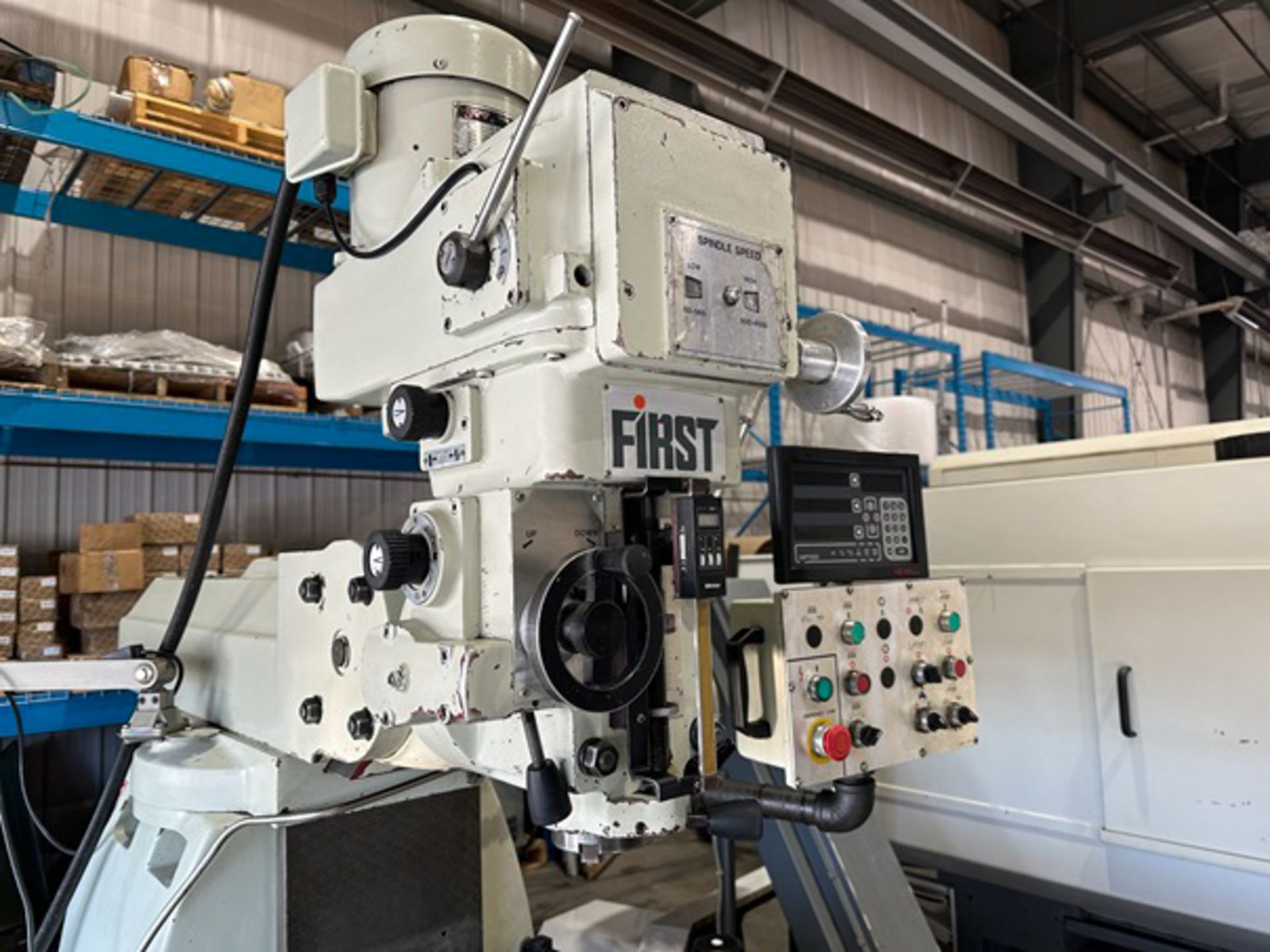 FIRST LC-20VSG VERTICAL MILLING MACHINE WITH 10"X51" TABLE, SPEEDS TO 4500 RPM, 5 HP, NEWALL 3- - Image 9 of 13