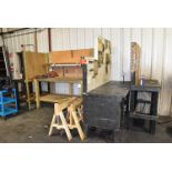 LOT/ (4) WOODEN WORK TABLES