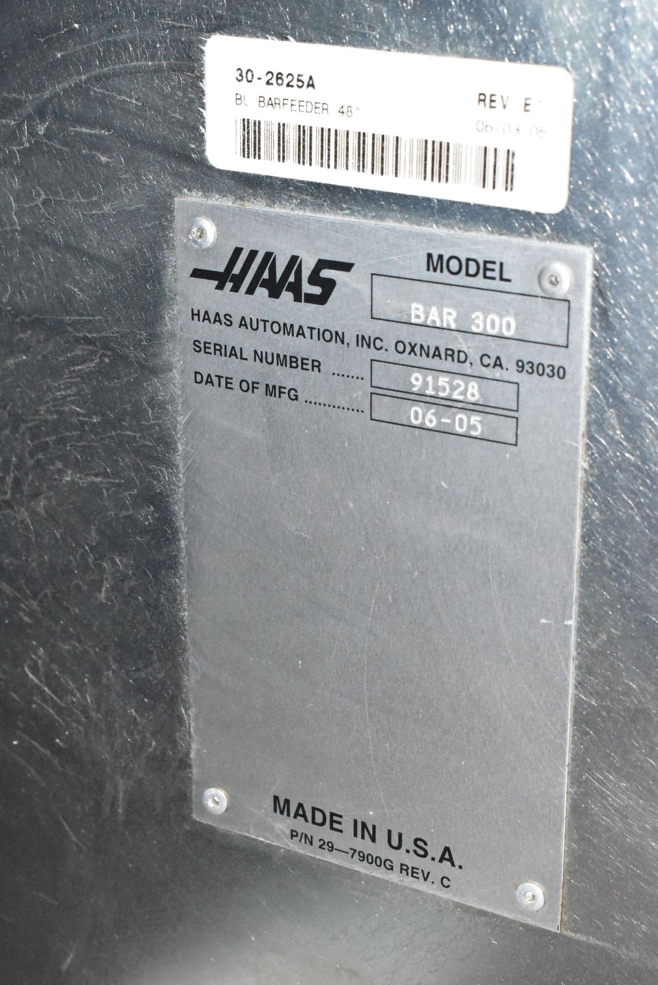 HAAS 300 SERVO BAR FEEDER, S/N 91528 (CI) (LOCATED AT 3601 75 AVENUE, LEDUC, AB, T9E 0Z5) - Image 4 of 7