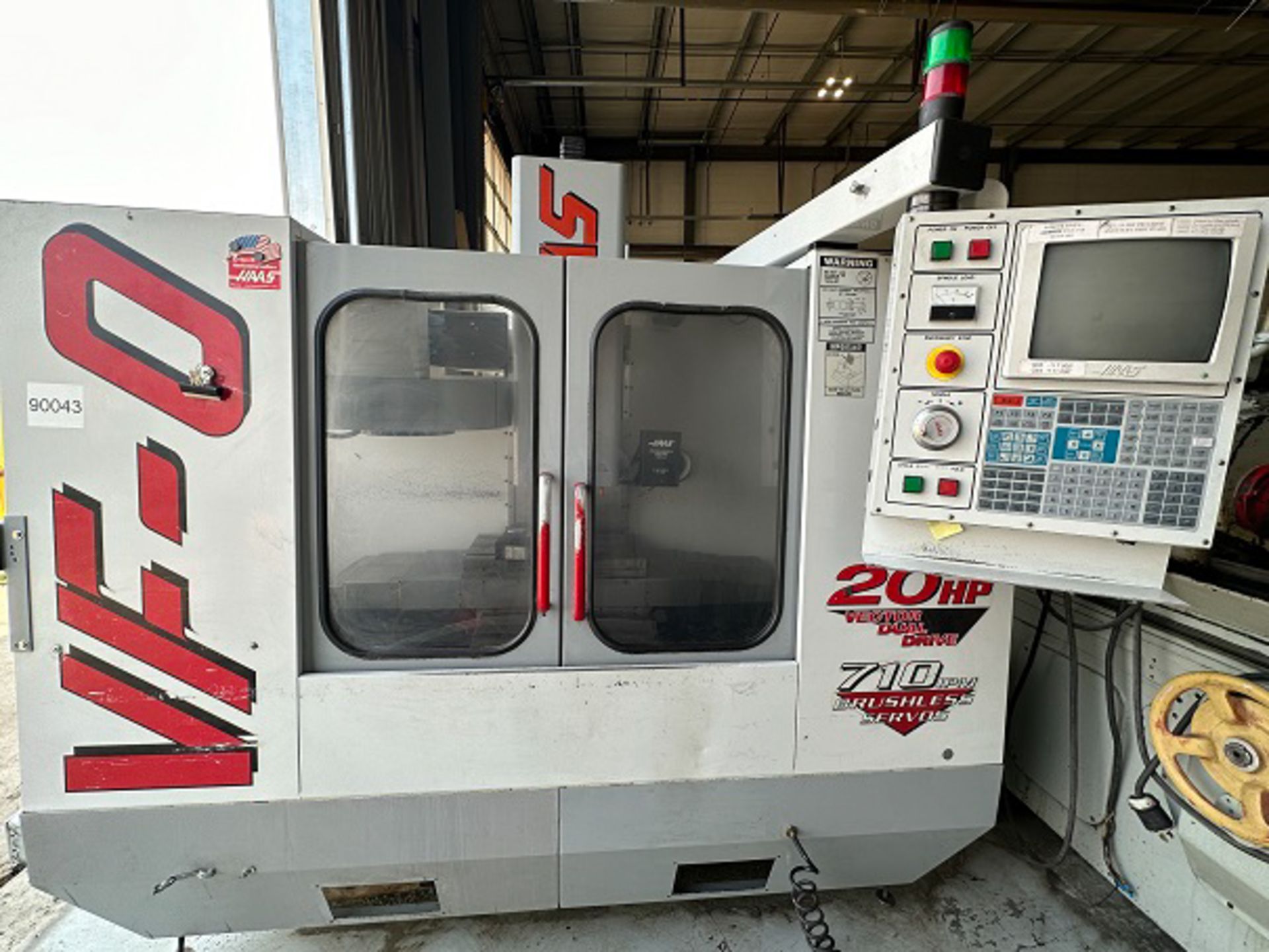 HAAS VF-0 CNC VERTICAL MACHINING CENTER WITH HAAS CNC CONTROL, 14" X 26" TABLE, TRAVELS: X - 20"; - Image 13 of 16